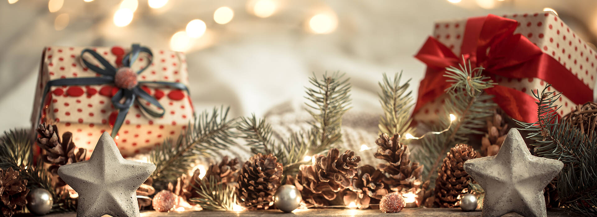 Weihnachten Deko Geschenke Lichterkette