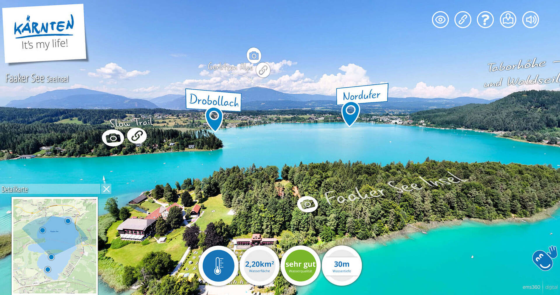 Virtuelles Seepanorama Kärnten