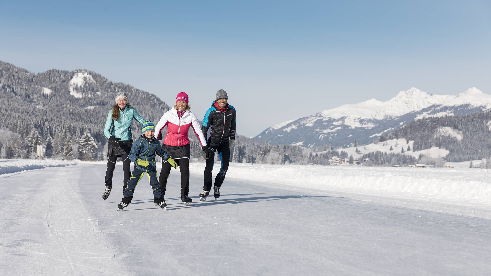 Eislaufen am Weissensee