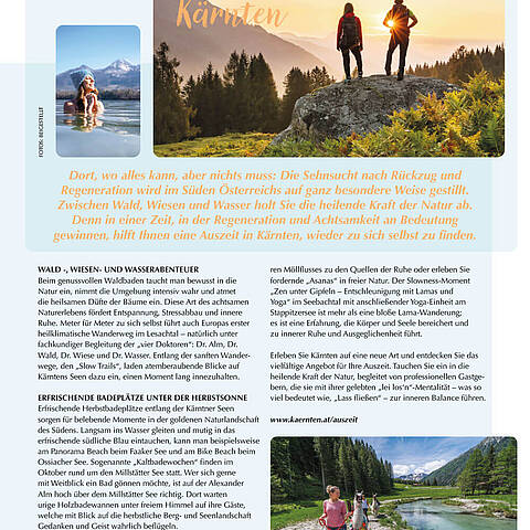 Woman Balance Magazin KärntenWerbung