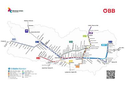 S-Bahn Liniennetz Kärnten