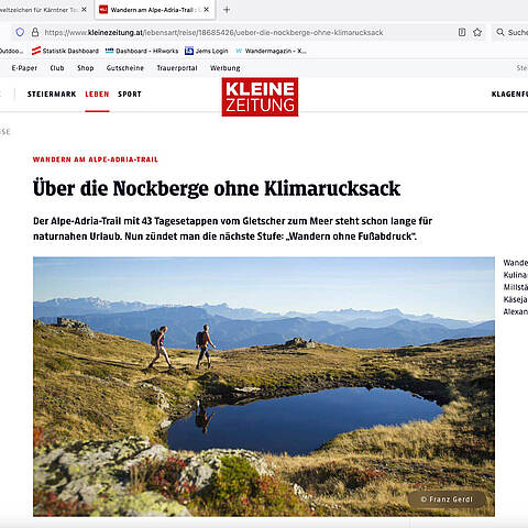 Artikel in der Kleinen Zeitung
